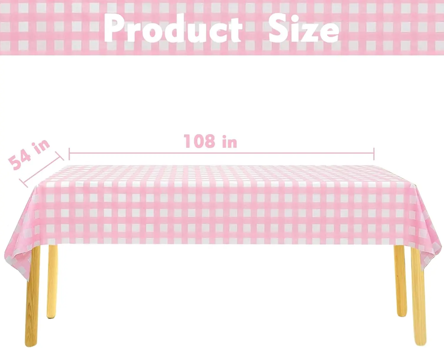 Retro rosa Gingham-Tischdecke  – Event Party Shop Bewertung und Preis