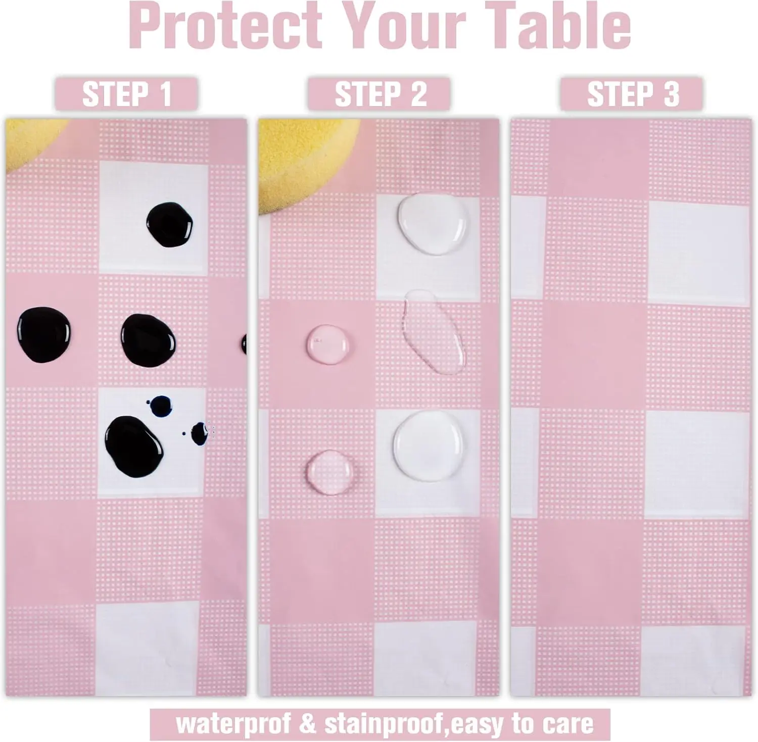 Retro rosa Gingham-Tischdecke  – Event Party Shop Bewertung und Preis