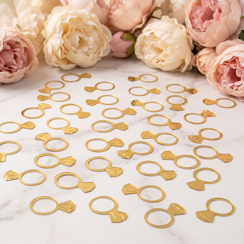 50 Stück/Beutel Gold Diamant R – Papercraft Supply Confetti Bewertung und Preis