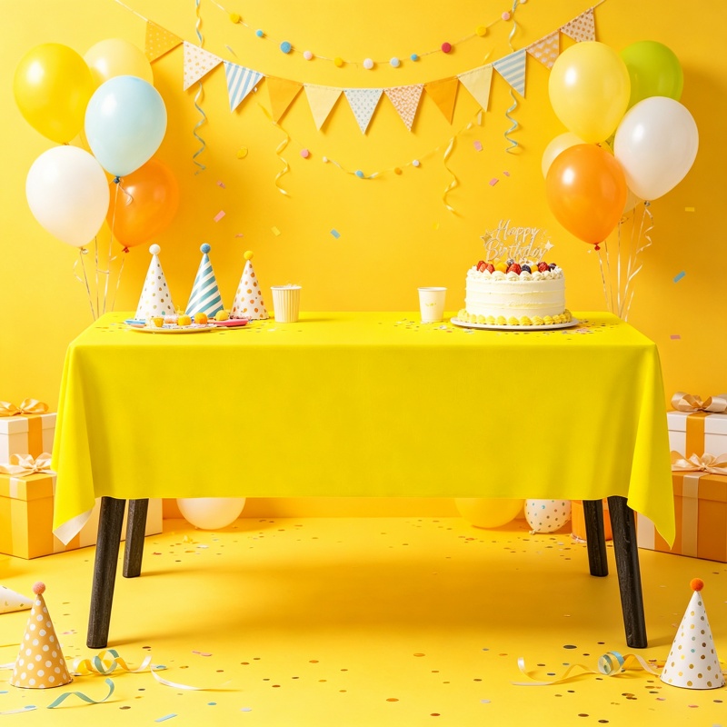 Gelbes Tischdecken- und Servie – Table Cloth Disposable Bewertung und Preis